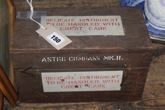 Air Ministry Astro Compass MK II 6A/1174, in fitted wooden case